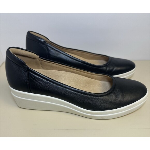 Naturalizer Women’s Black Wedge Slip-On Size 8.5 EU 39 Comfort Support Shoe - Picture 2 of 10